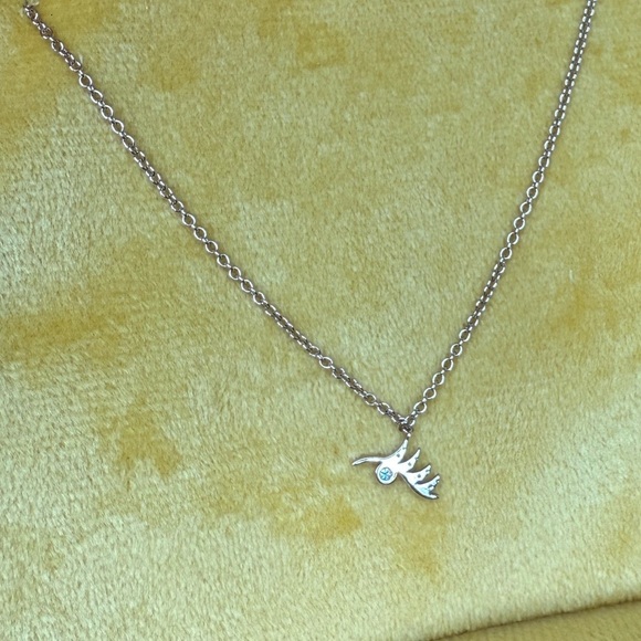 BONDEYE JEWELRY PAVE WINK NECKLACE diamond YELLOW GOLD Eyelash eye pendant - Picture 3 of 5